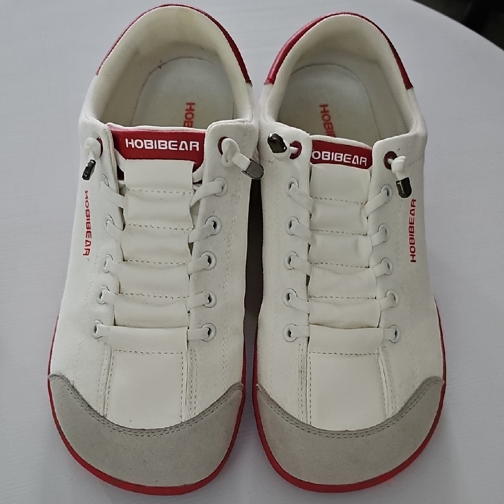 Hobibear barefoot Women's White and Red Sneakers Women's US: 10 EU: 42